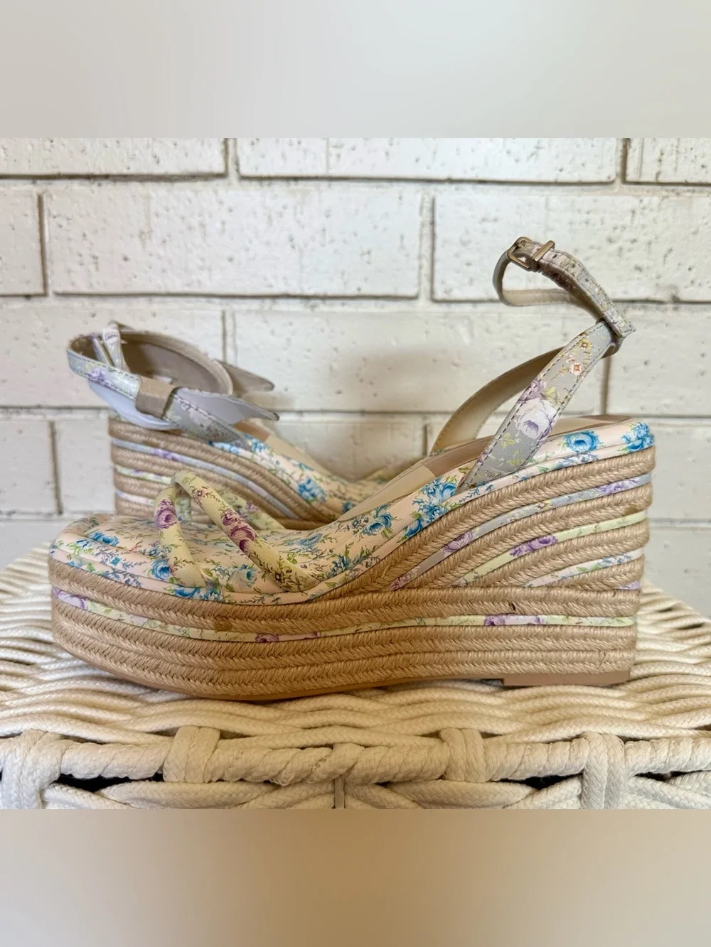 Dolce Vita Floral Espadrille Wedge Sandals